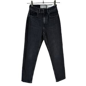 NWT Everlane Women's The Curvy Cheeky Jeans Washed Black Size 23 Regular Casual
